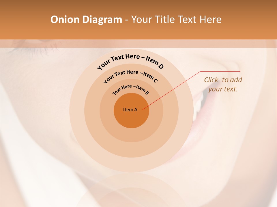 Close Up Smiling Young Woman PowerPoint Template