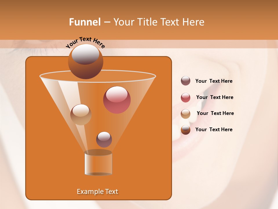 Close Up Smiling Young Woman PowerPoint Template