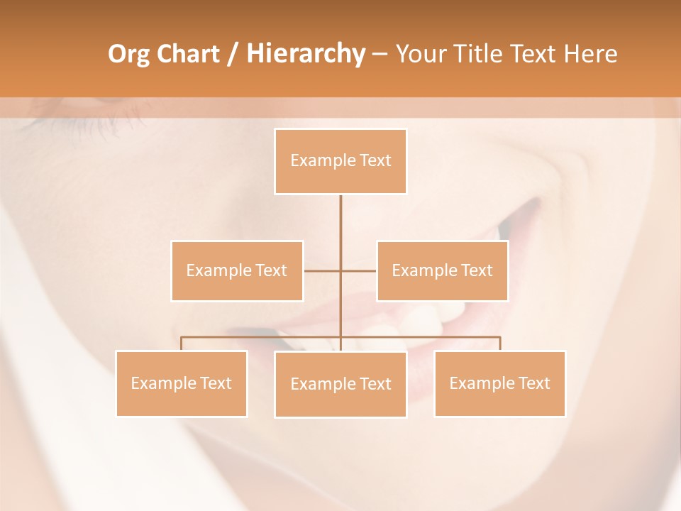 Close Up Smiling Young Woman PowerPoint Template