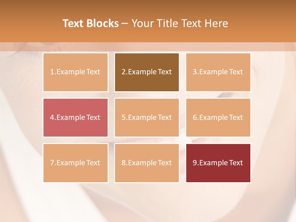 Close Up Smiling Young Woman PowerPoint Template