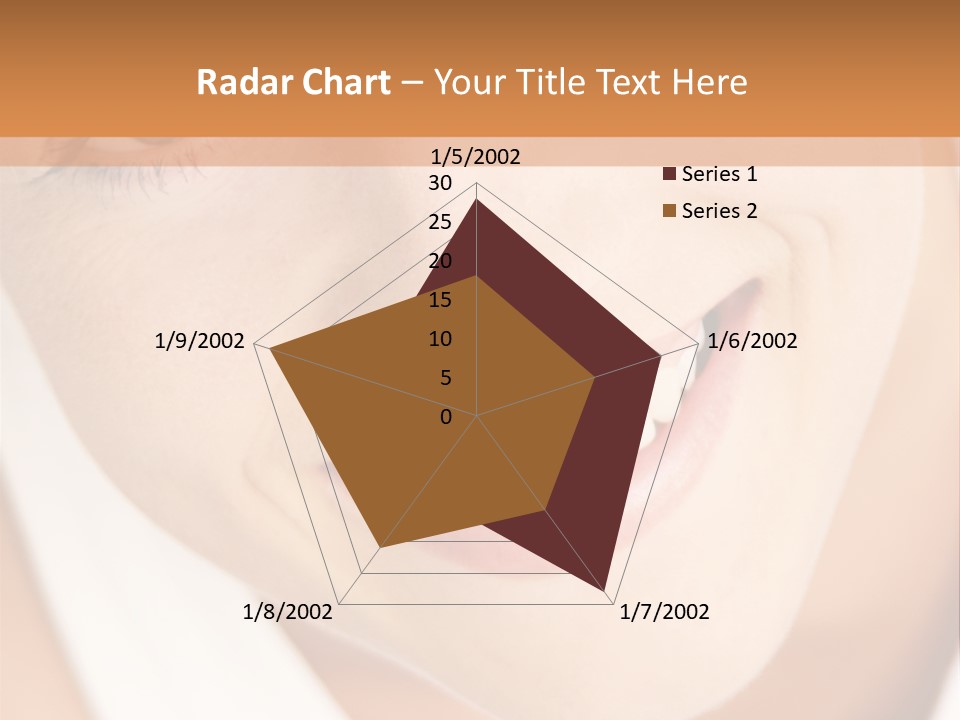 Close Up Smiling Young Woman PowerPoint Template
