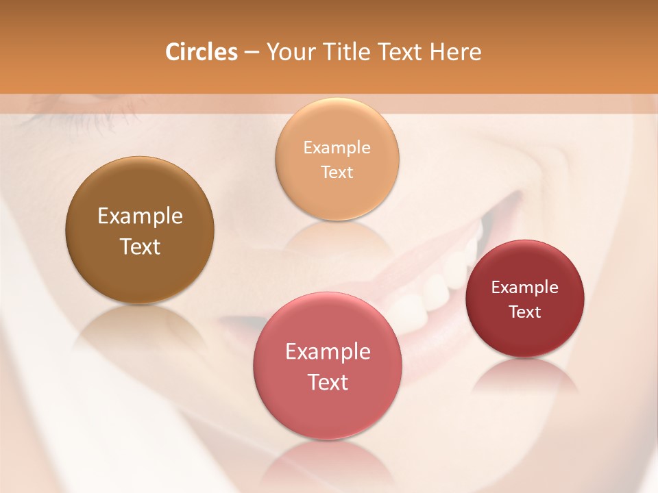 Close Up Smiling Young Woman PowerPoint Template