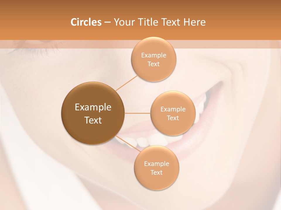 Close Up Smiling Young Woman PowerPoint Template