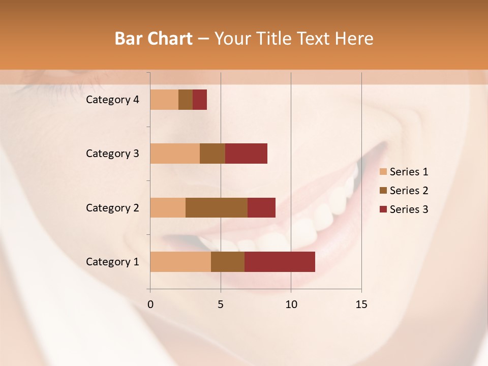 Close Up Smiling Young Woman PowerPoint Template