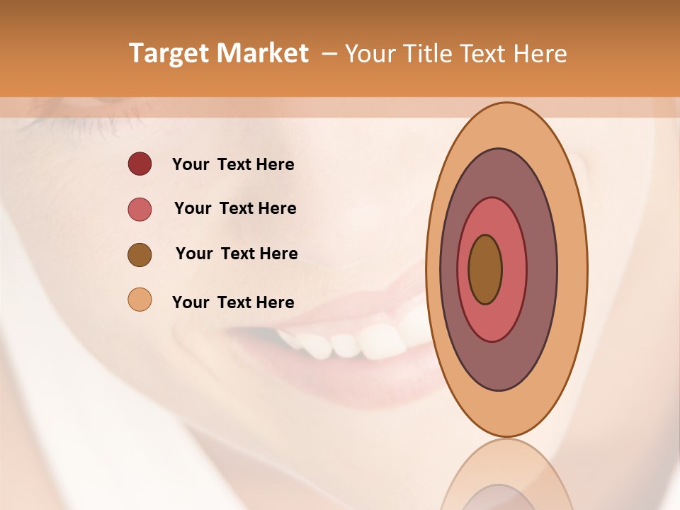 Close Up Smiling Young Woman PowerPoint Template