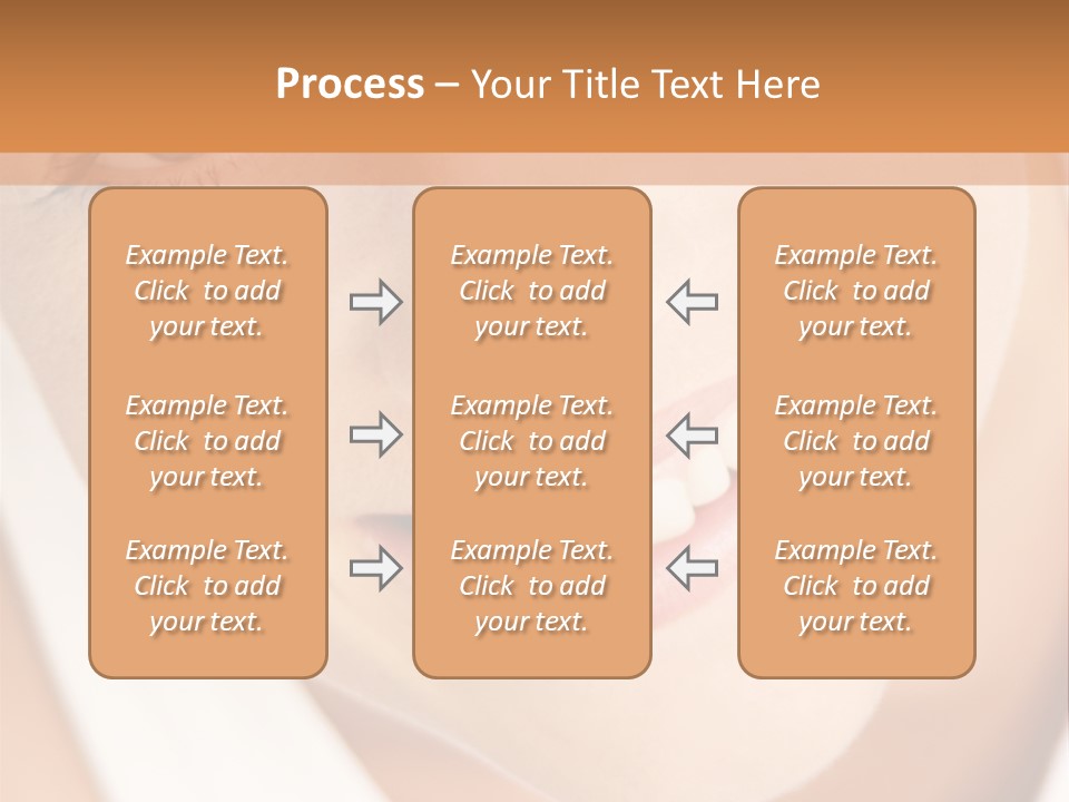 Close Up Smiling Young Woman PowerPoint Template
