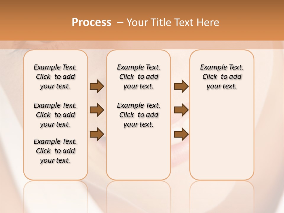Close Up Smiling Young Woman PowerPoint Template