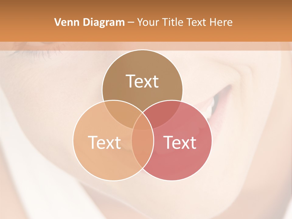 Close Up Smiling Young Woman PowerPoint Template