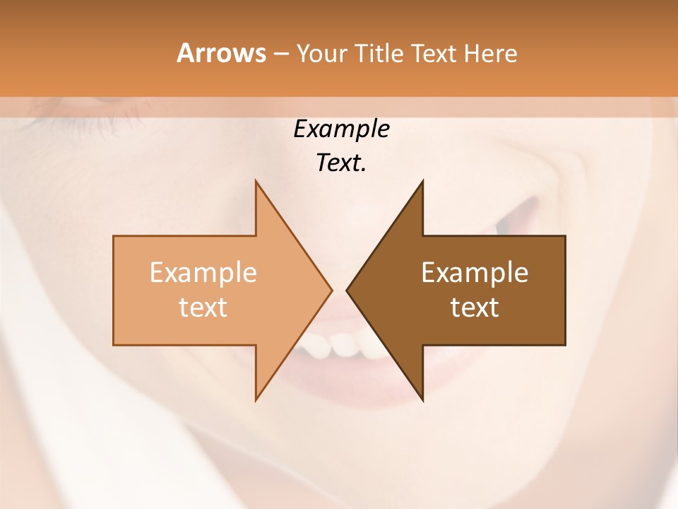 Close Up Smiling Young Woman PowerPoint Template