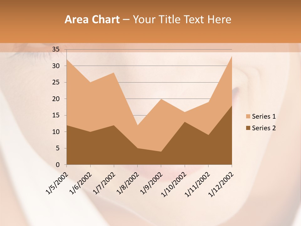 Close Up Smiling Young Woman PowerPoint Template