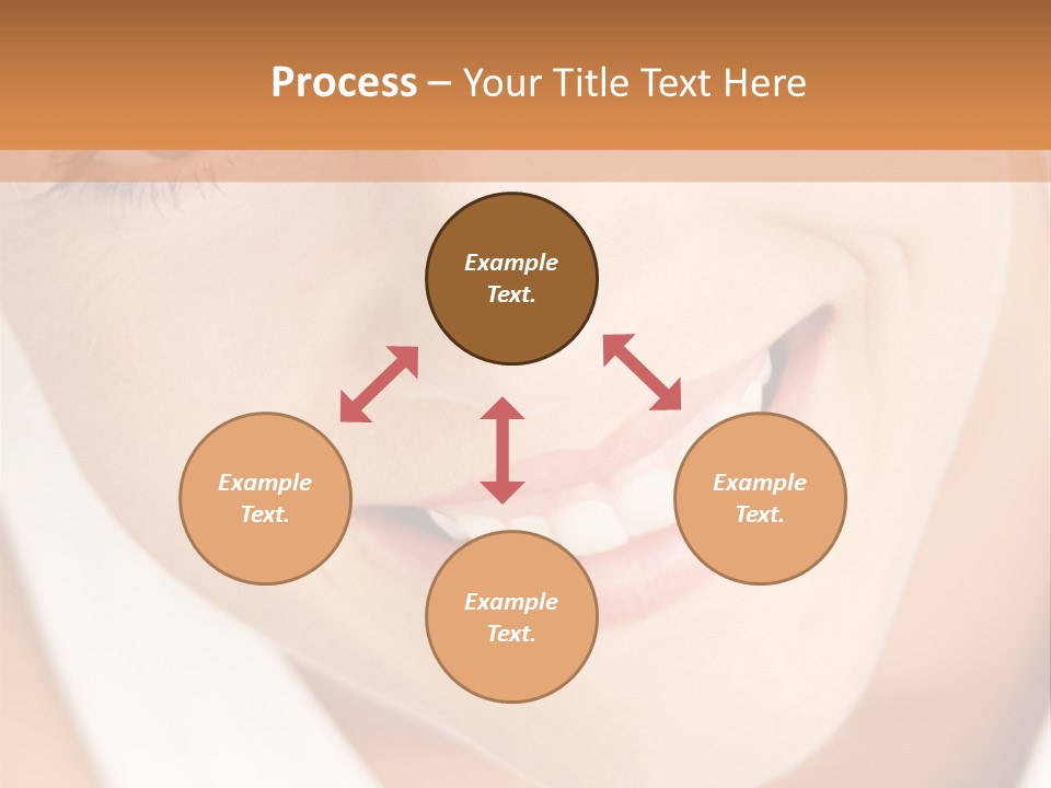 Close Up Smiling Young Woman PowerPoint Template