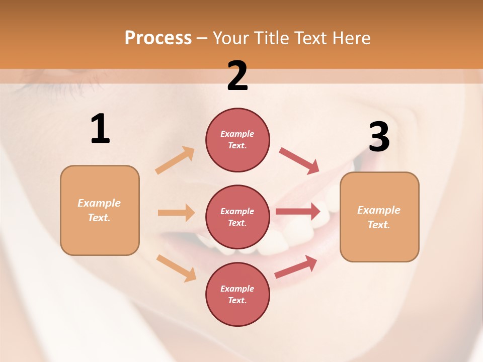 Close Up Smiling Young Woman PowerPoint Template