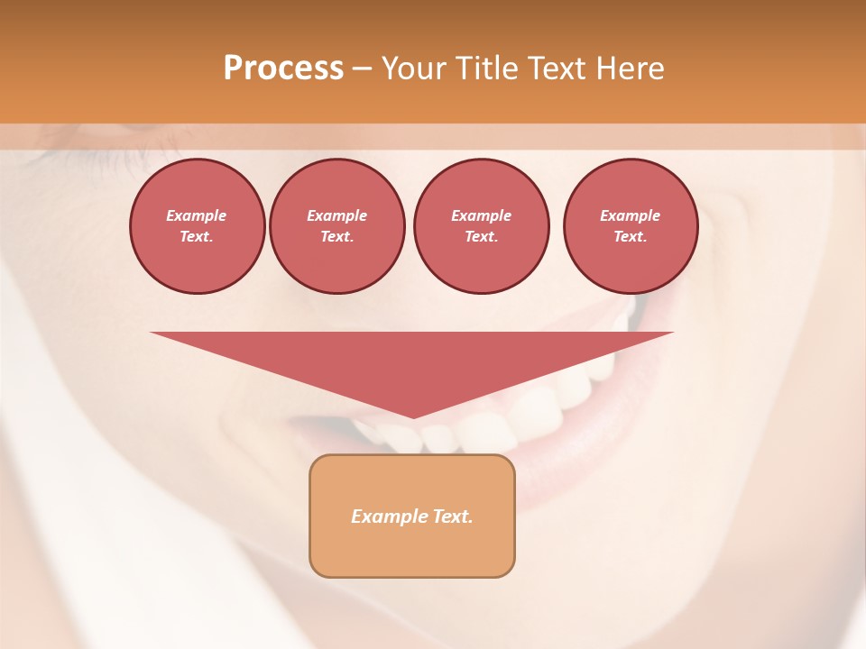 Close Up Smiling Young Woman PowerPoint Template