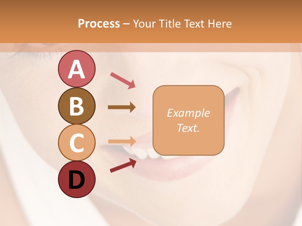 Close Up Smiling Young Woman PowerPoint Template