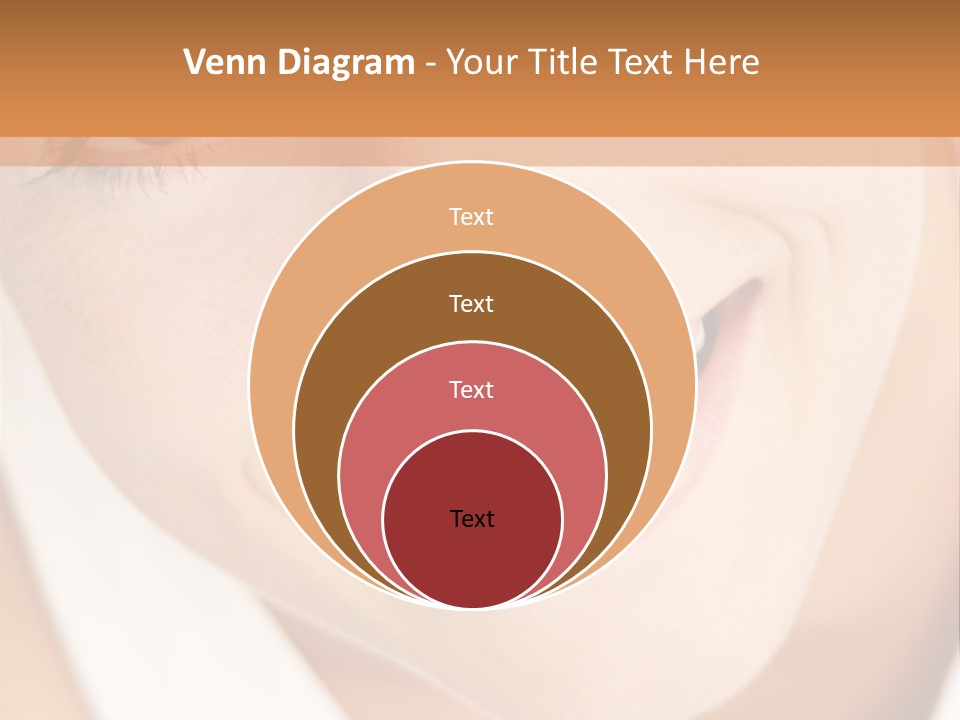 Close Up Smiling Young Woman PowerPoint Template