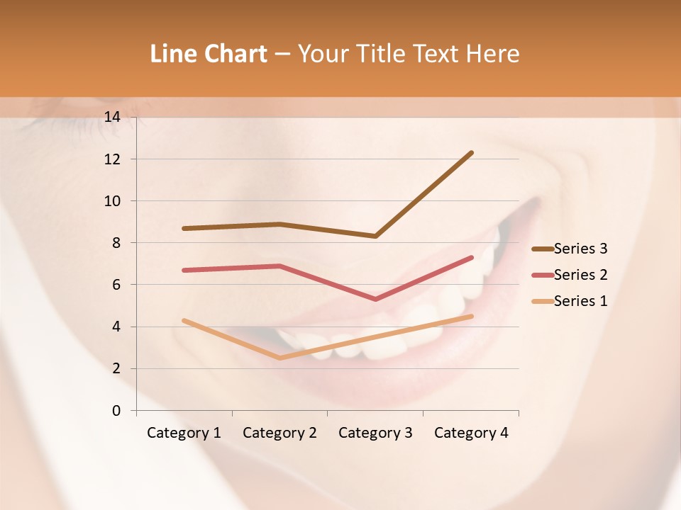 Close Up Smiling Young Woman PowerPoint Template