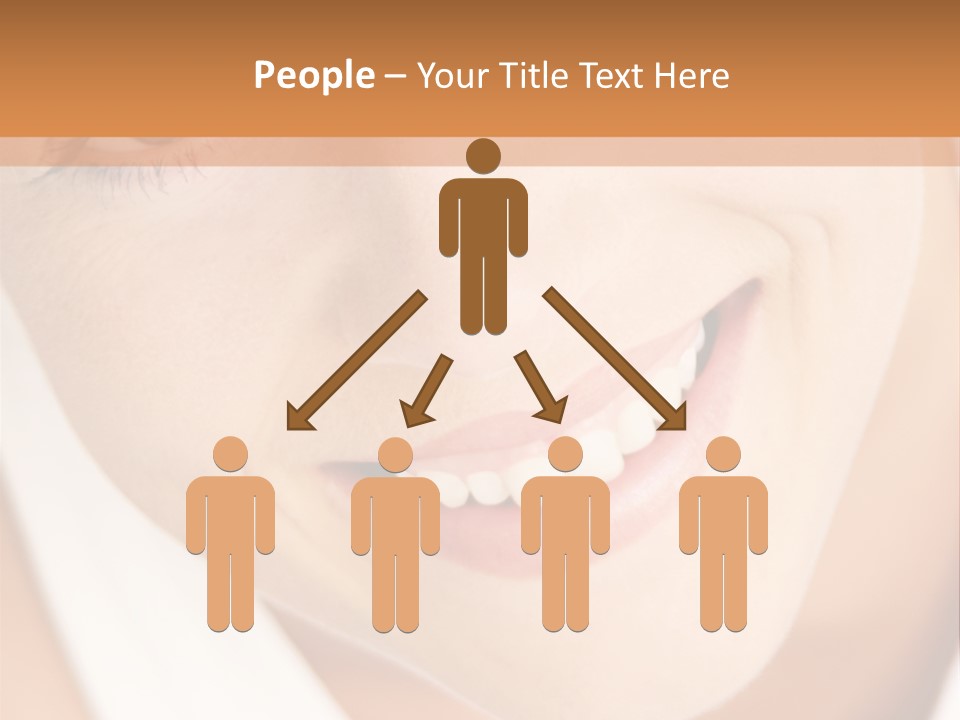 Close Up Smiling Young Woman PowerPoint Template