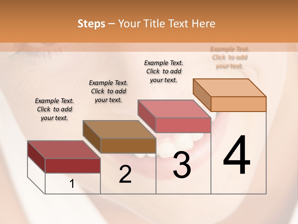 Close Up Smiling Young Woman PowerPoint Template