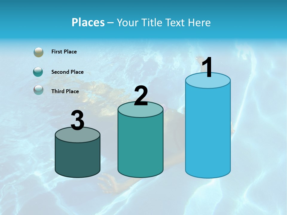 Girl Swimming Underwater In A Swimming Pool PowerPoint Template
