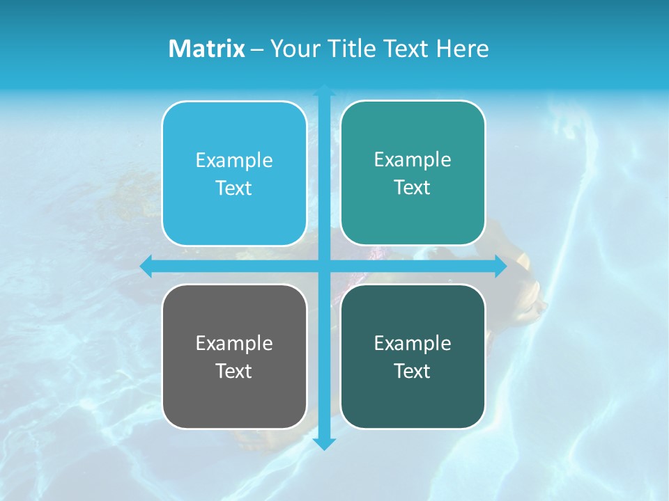 Girl Swimming Underwater In A Swimming Pool PowerPoint Template