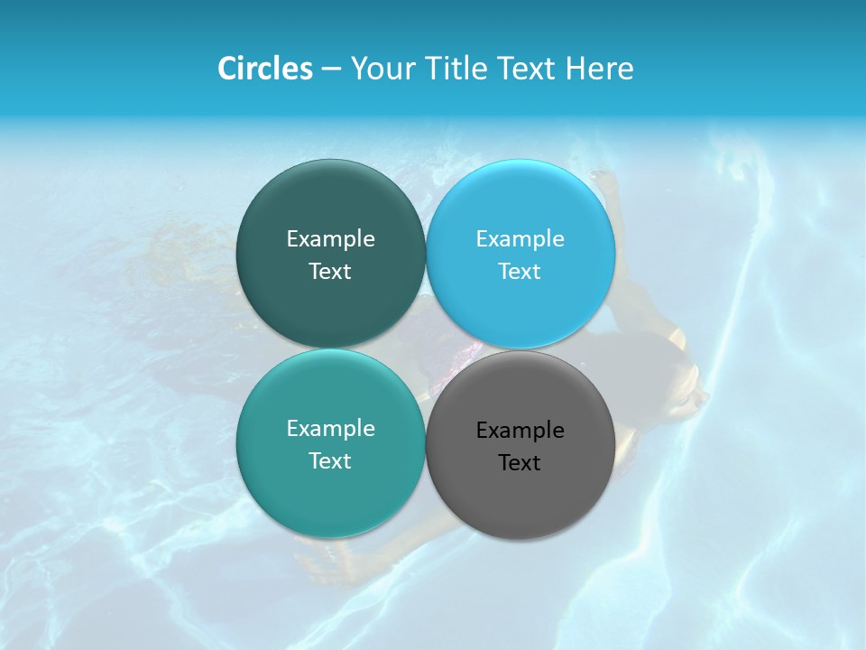 Girl Swimming Underwater In A Swimming Pool PowerPoint Template