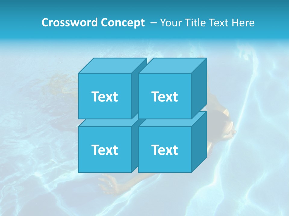 Girl Swimming Underwater In A Swimming Pool PowerPoint Template