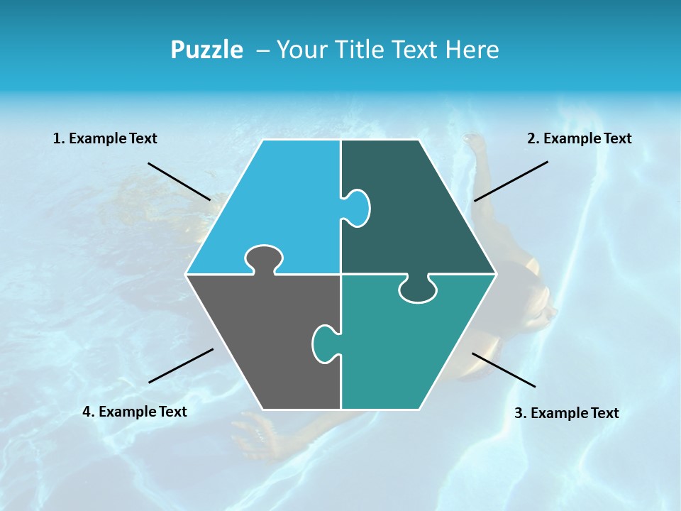 Girl Swimming Underwater In A Swimming Pool PowerPoint Template