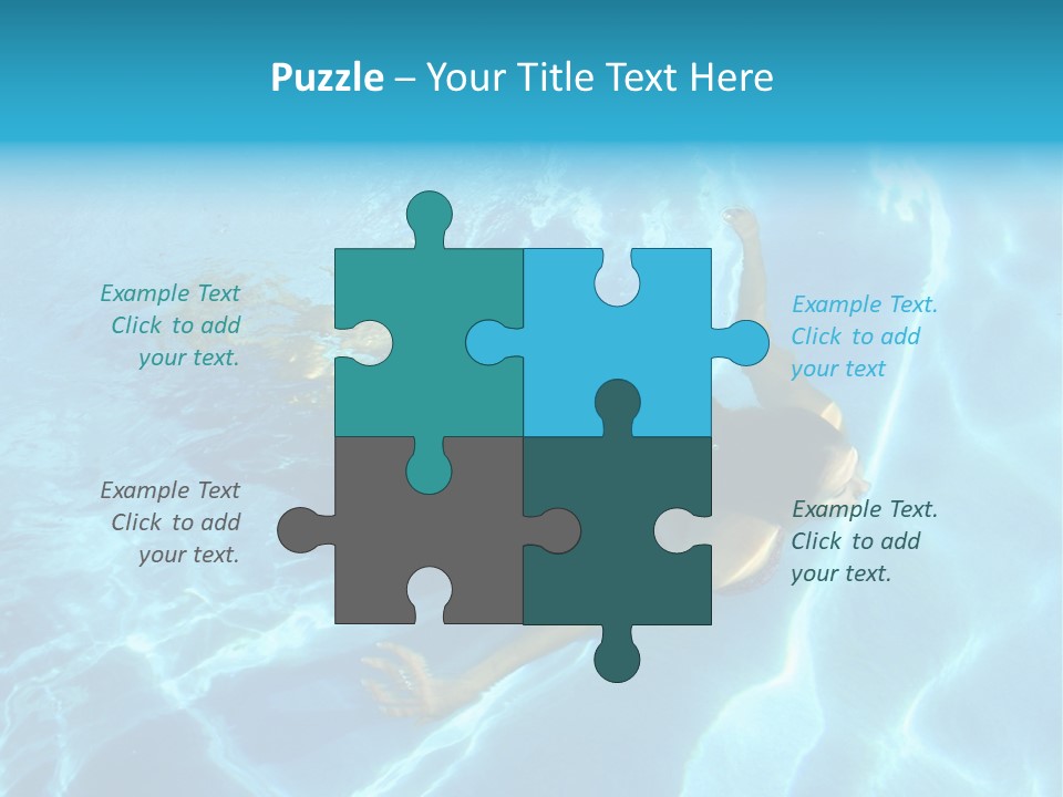 Girl Swimming Underwater In A Swimming Pool PowerPoint Template