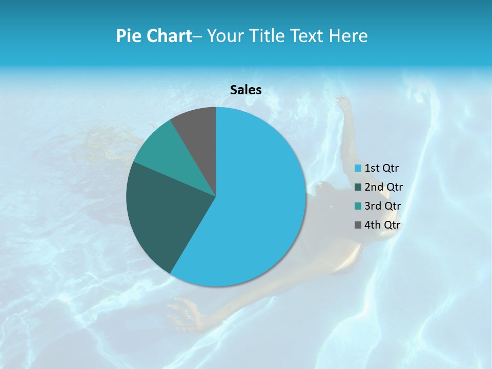 Girl Swimming Underwater In A Swimming Pool PowerPoint Template