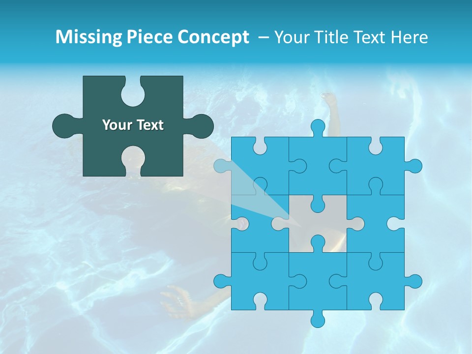 Girl Swimming Underwater In A Swimming Pool PowerPoint Template