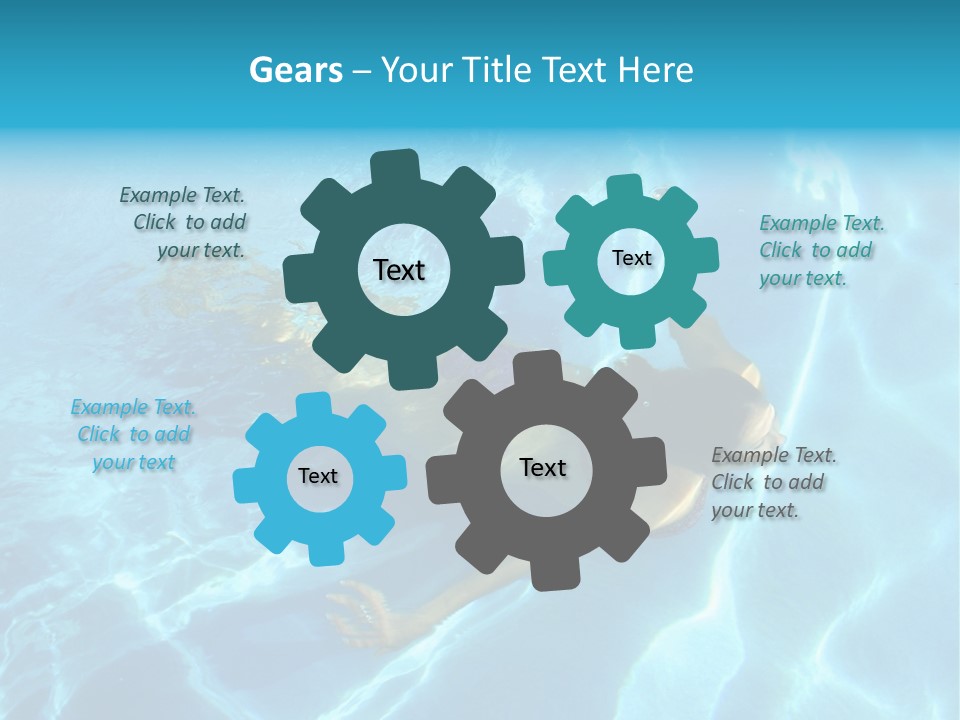 Girl Swimming Underwater In A Swimming Pool PowerPoint Template