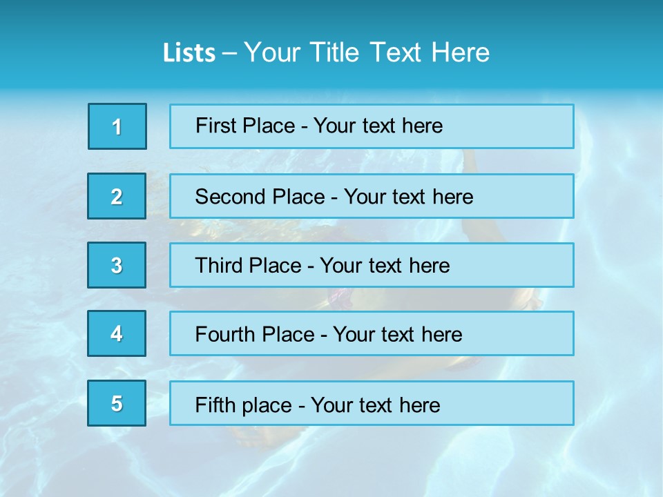 Girl Swimming Underwater In A Swimming Pool PowerPoint Template