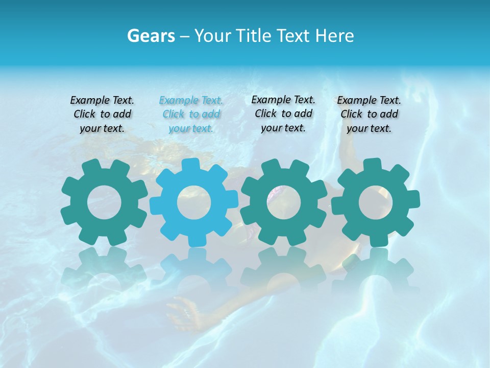 Girl Swimming Underwater In A Swimming Pool PowerPoint Template