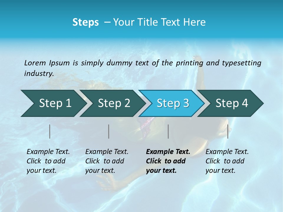 Girl Swimming Underwater In A Swimming Pool PowerPoint Template