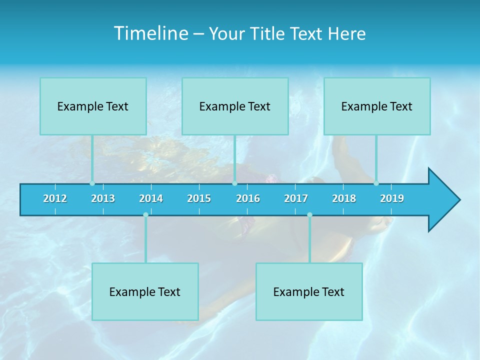 Girl Swimming Underwater In A Swimming Pool PowerPoint Template