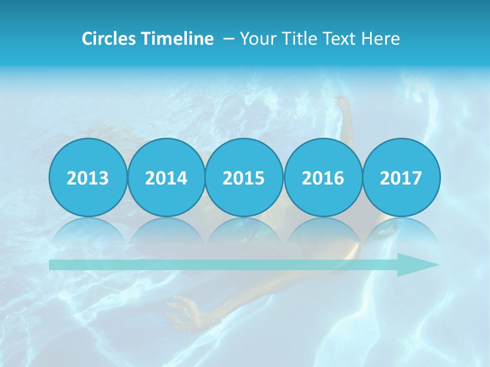 Girl Swimming Underwater In A Swimming Pool PowerPoint Template