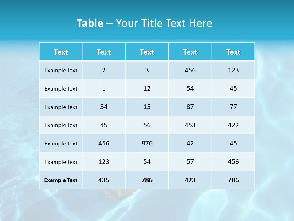 Girl Swimming Underwater In A Swimming Pool PowerPoint Template