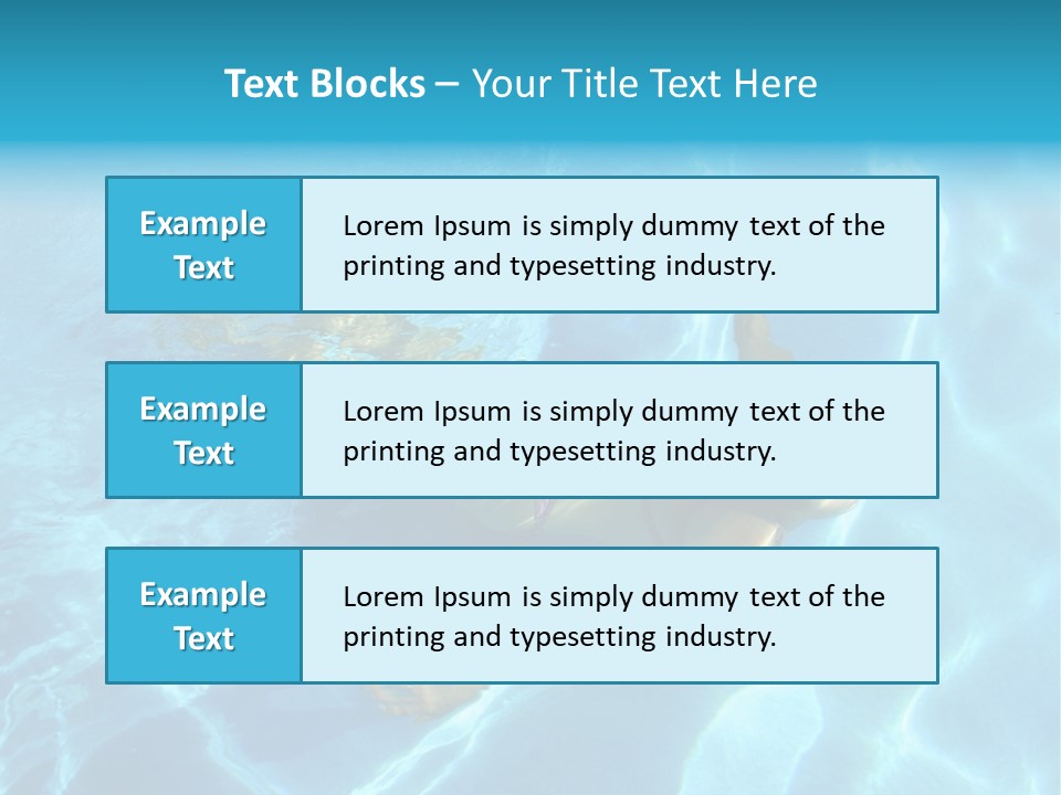 Girl Swimming Underwater In A Swimming Pool PowerPoint Template