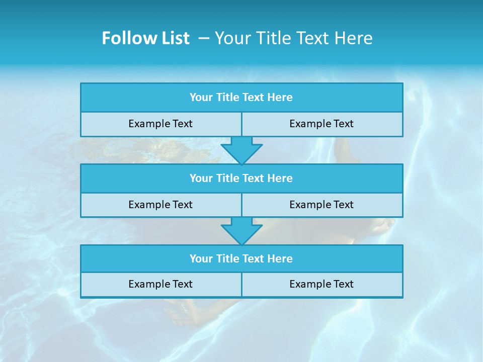 Girl Swimming Underwater In A Swimming Pool PowerPoint Template