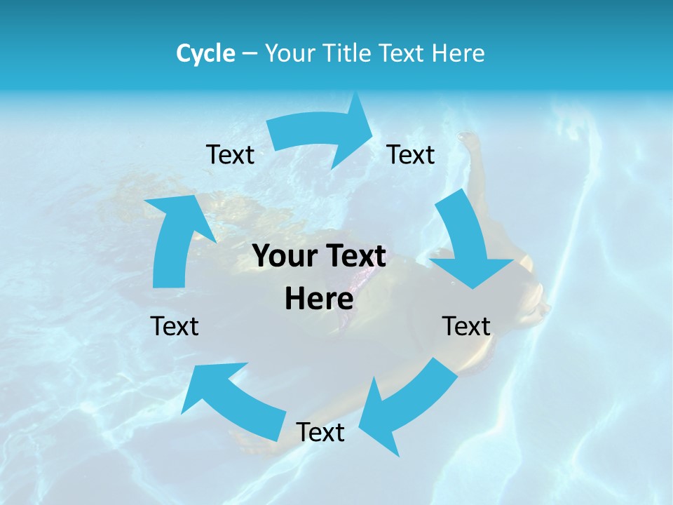 Girl Swimming Underwater In A Swimming Pool PowerPoint Template