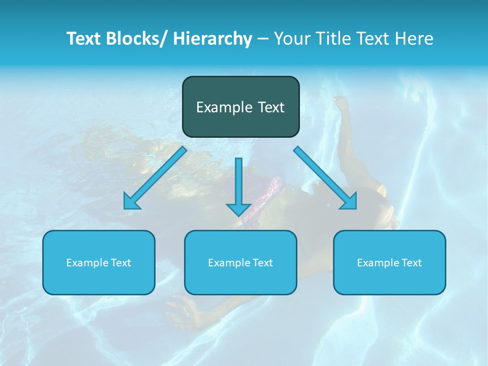 Girl Swimming Underwater In A Swimming Pool PowerPoint Template