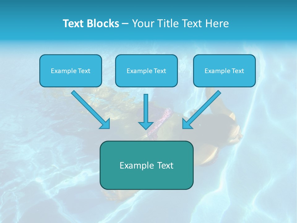 Girl Swimming Underwater In A Swimming Pool PowerPoint Template