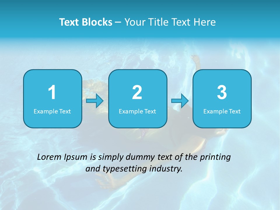 Girl Swimming Underwater In A Swimming Pool PowerPoint Template