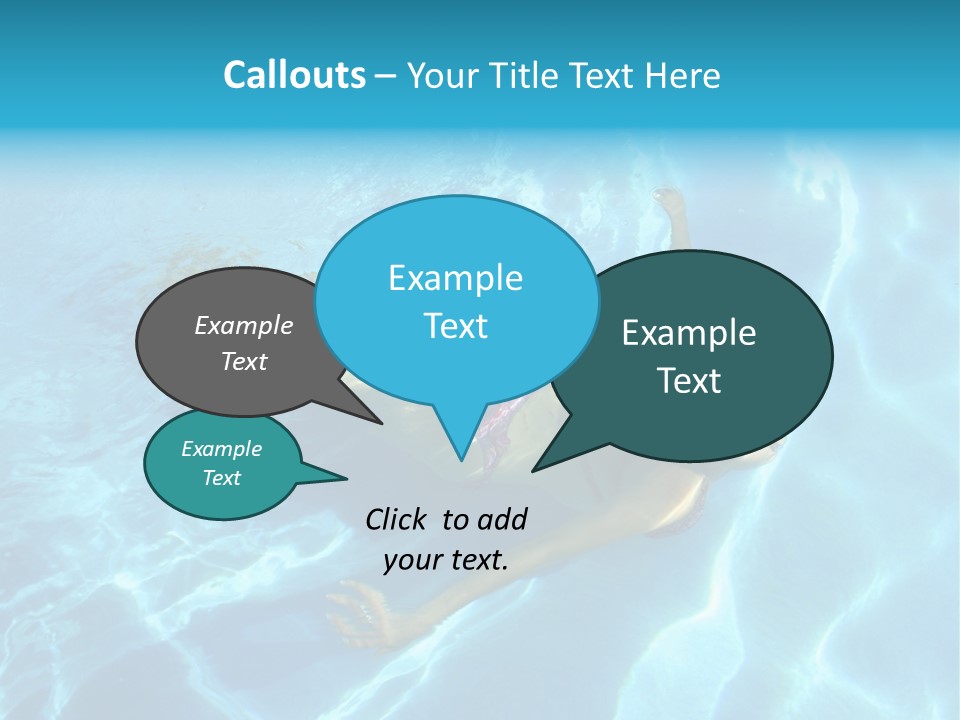 Girl Swimming Underwater In A Swimming Pool PowerPoint Template