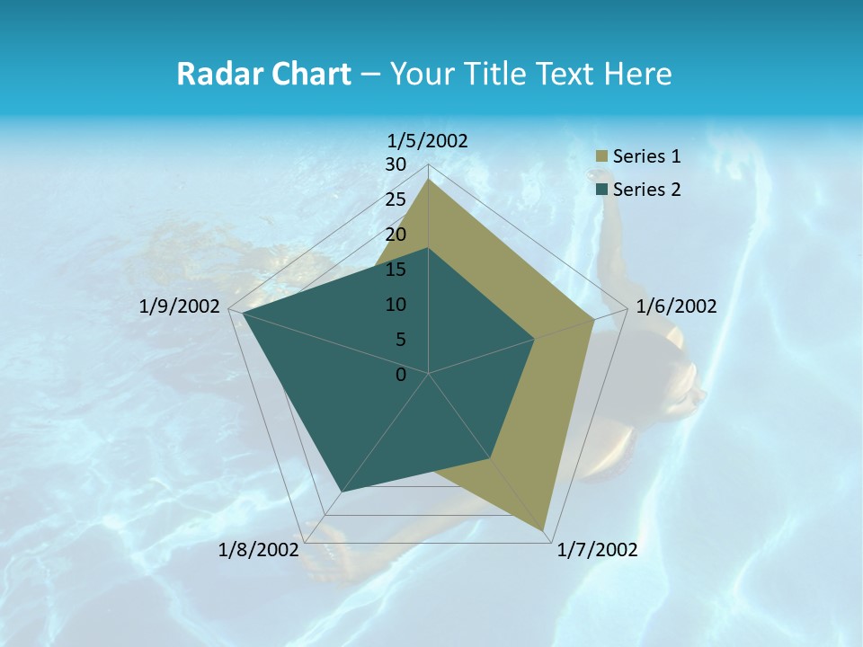 Girl Swimming Underwater In A Swimming Pool PowerPoint Template