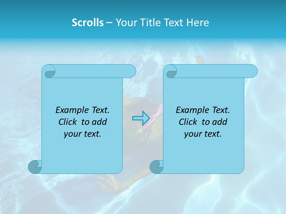 Girl Swimming Underwater In A Swimming Pool PowerPoint Template