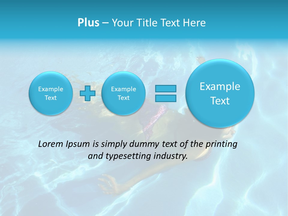 Girl Swimming Underwater In A Swimming Pool PowerPoint Template