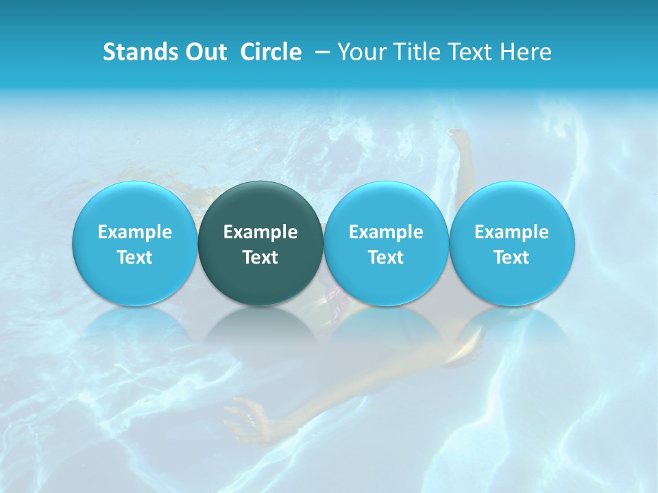 Girl Swimming Underwater In A Swimming Pool PowerPoint Template