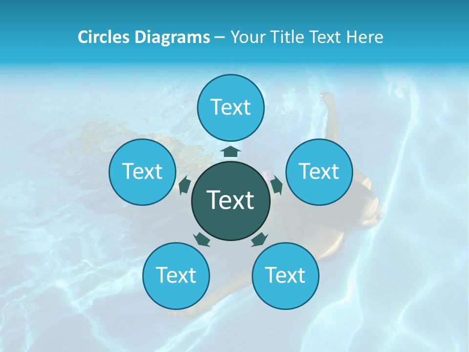 Girl Swimming Underwater In A Swimming Pool PowerPoint Template