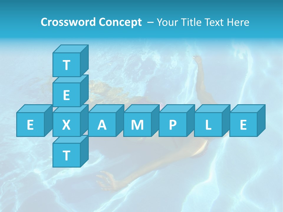 Girl Swimming Underwater In A Swimming Pool PowerPoint Template